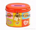 tin money box saving box coin bank