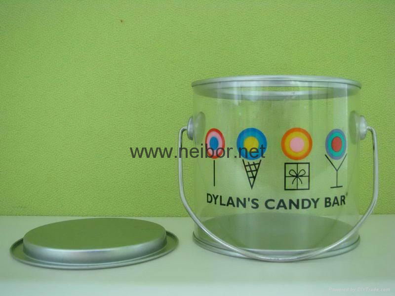 clear PVC candy pail bucket 3