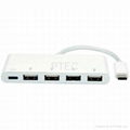 USB 3.1 Type C to USB 4 Port Hub with