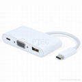 USB 3.1 Type C to VGA with Type C Charging + USB 3.0 AF Adapter