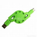 USB2.0 AM to Type C Retractable Cable 1