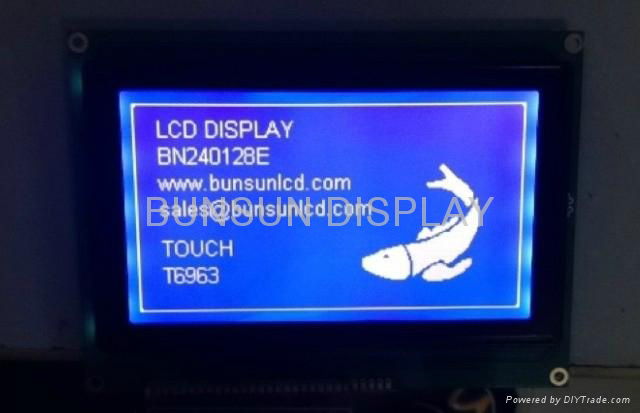 240x128 Graphics LCD module STN LCD displa with Touch Panel T6963