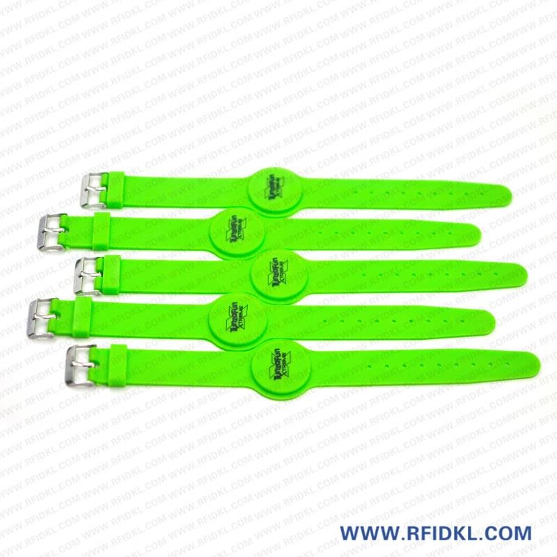 《廠家直銷》RFID胿膠手腕帶 鐵扣腕帶  5