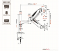 長臂猿雙臂氣壓電腦顯示器支架YS-GM112C 2