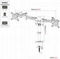  長臂猿雙屏多功能桌面顯示器支架YS-D08C 2