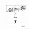 長臂猿雙屏監控臺電腦顯示器支架YS-MP220C 2