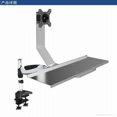 長臂猿帶鍵盤托人體工學顯示器支架YS-WS07