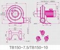 TB系列透浦式中压鼓风机TB150-7.5 2