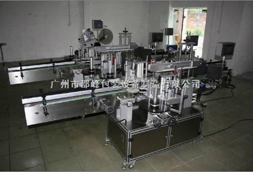 三角瓶一標三面貼標貼紙機 2
