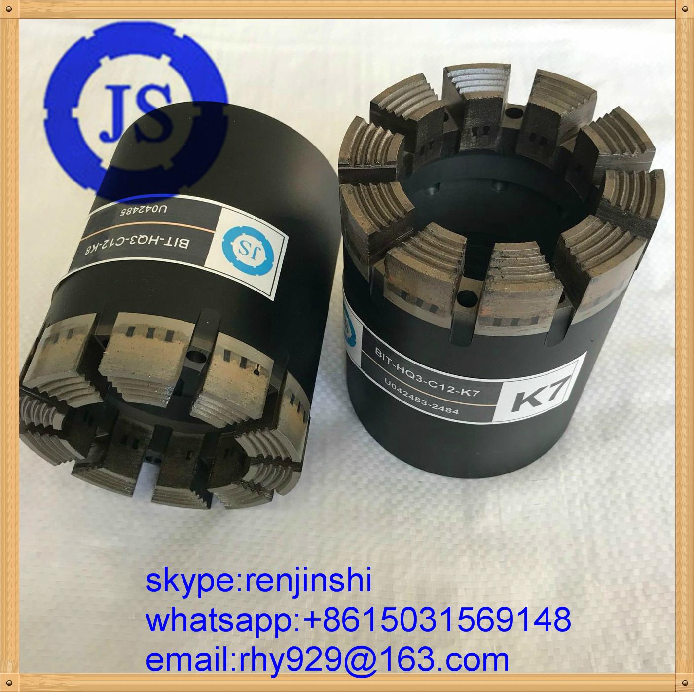 AQ BQ NQ HQ PQ all sizes of impregnated diamond core drill bits for hard rock 