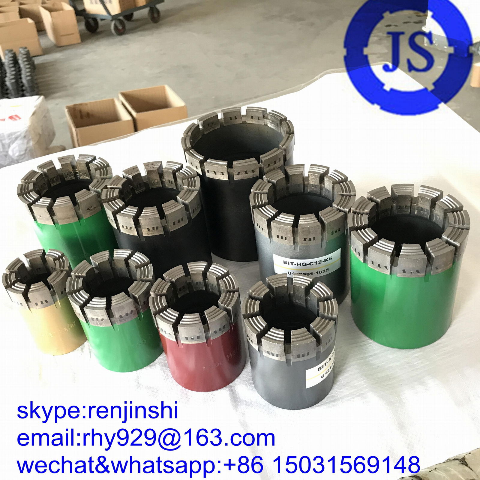 AQ BQ NQ HQ PQ all sizes of impregnated diamond core drill bits for hard rock  4