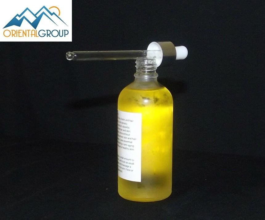 100% Bio certified Organic Argan oil in glass bottle with dropper  2