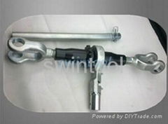 Ratchet turnbuckle for screw compactor