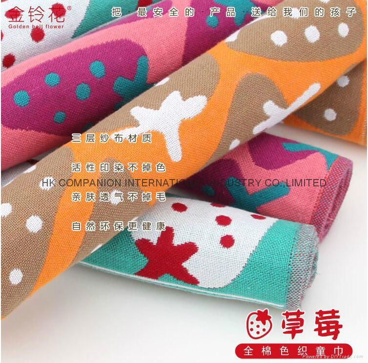 100% three layers of cotton yarn dyed fabric dyeing tissue 50x25cm  in children 3