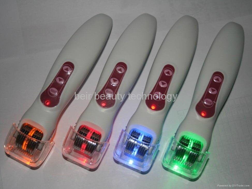 New 540 pins LED Microcurrent Vibrating Dermaroller Skin Care Beauty Instrument