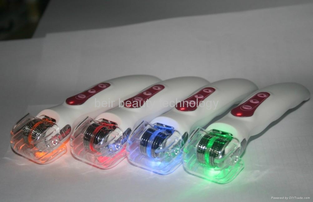 New 540 pins LED Microcurrent Vibrating Dermaroller Skin Care Beauty Instrument  2