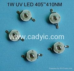 1w 3w 5w UV led 395-405nm ultraviolet light 1watt 3watt 5watt