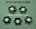 1w 3w 5w uvled 405-410nm ultraviolet light 1watt 3watt 5watt 