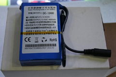 ABENIC 大容量聚合物可充電鋰電池 12V 4000mAh 移動電源後備電源DC 12400