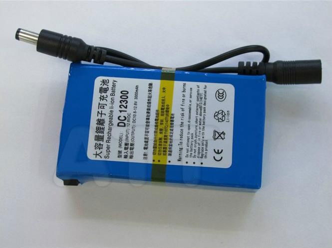 ABENIC Super Polymer Rechargeable 3000mAh li-ion Battery Large Capacity DC12V