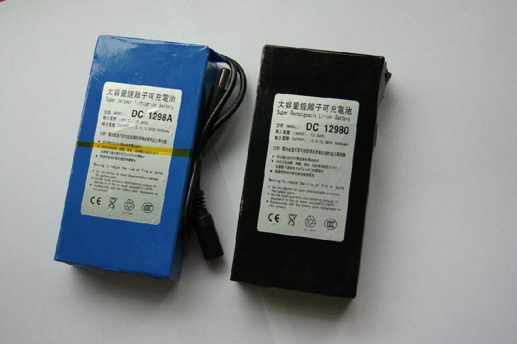 ABENIC 大容量聚合物可充电锂电池 12V 9800mAh 移动电源后备电源DC 1298A  5