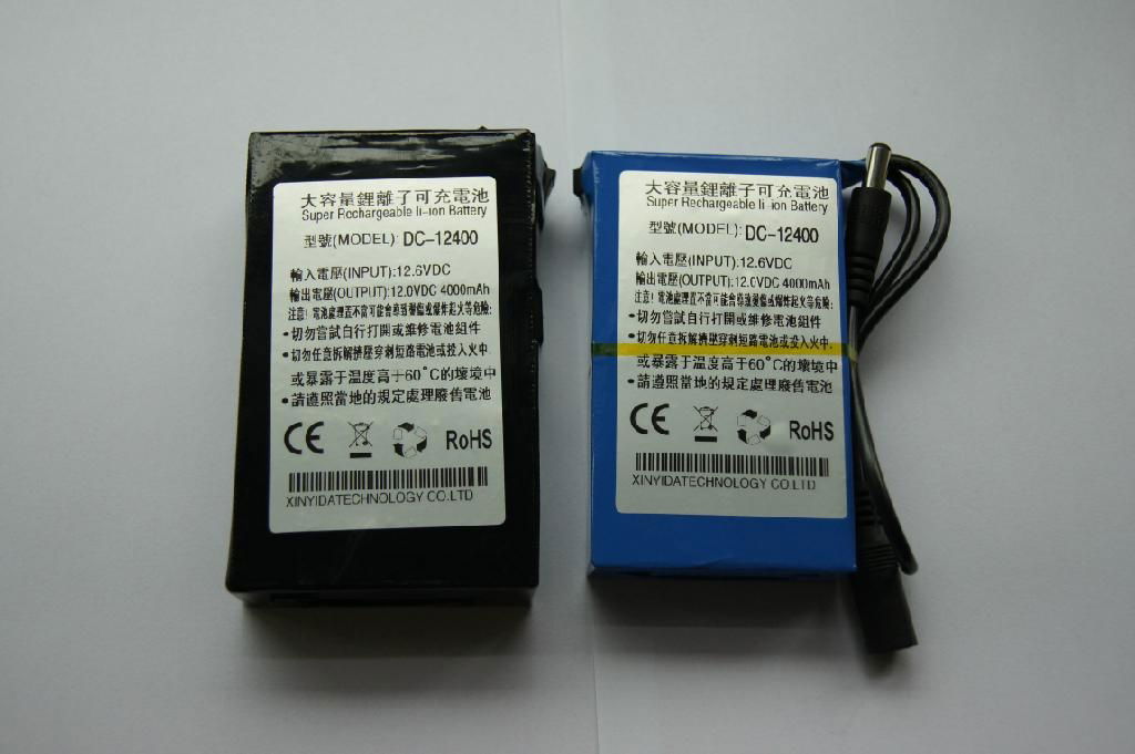 ABENIC DC 12V 4000mAh Super Rechargeable Protable Li-ion Lithium Battery DC12400  5