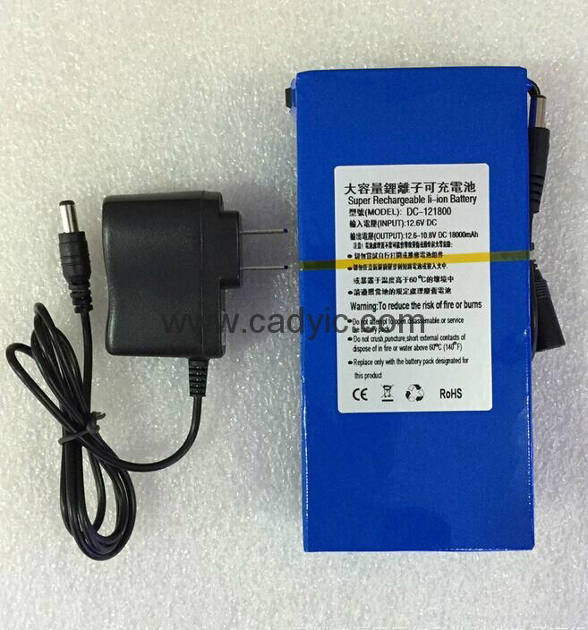 ABENIC 大容量聚合物可充电锂电池 12V 8000mAh 移动电源后备电源DC-12800 2