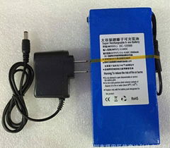 ABENIC大容量聚合物可充电锂电池 12V 20000mAh 移动电源后备电源DC-122000