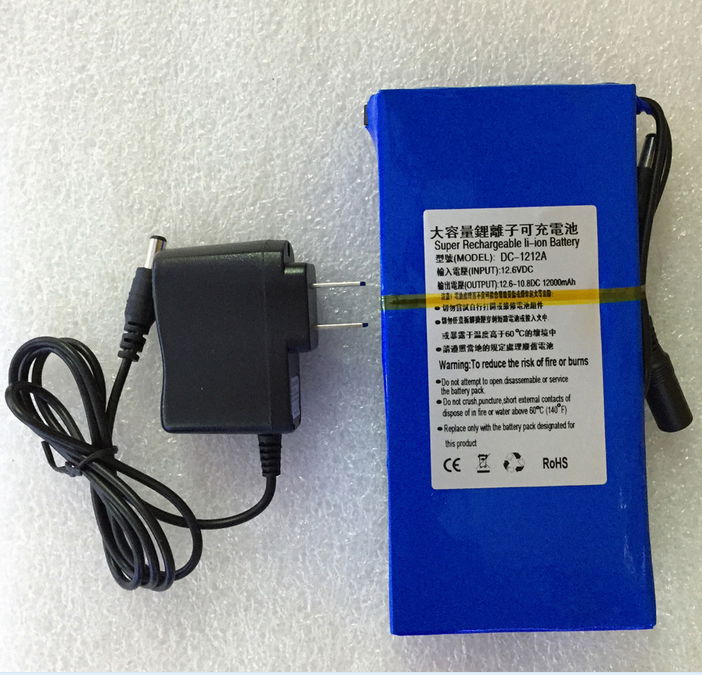 ABENIC Super Polymer Rechargeable 12000mAh Lithium-ion Battery DC 12V ,DC1212A 2