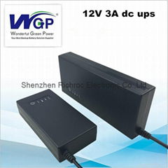 2017 new model 36W 3A mini small 12V dc ups online mini UPS battery for router 