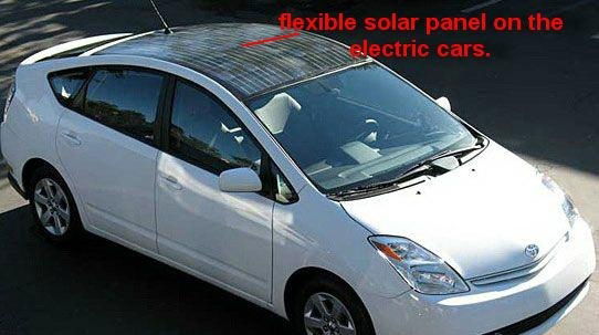Flexible solar panel application on cars and ships