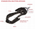 Multitool keychain/multifunction keychain/multitool carabiner/multifunction hook 1