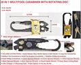 fixer multitool keychain/multifunction carabiner/multifunction keychain 1