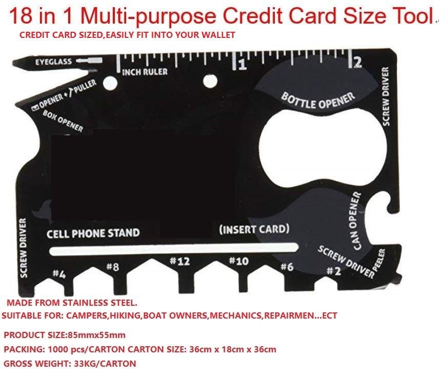 creidt card tool card/credit card knife card/bottle opener/can opener