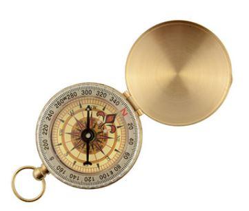 Pocket Copper luminous Compass for outdoor activities