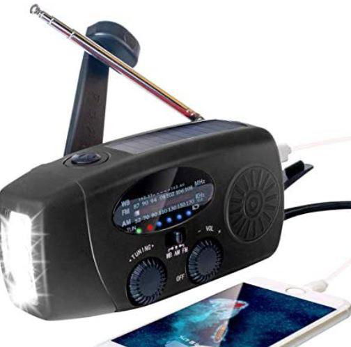 Weather Radio/NOAA Radio/Solar Hand crank radio/Emergency Radio/ power bank