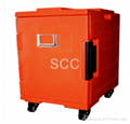 Front-loading insulated food carrier with wheels 2