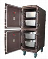 Double layer insulated cabinet for hot or cold