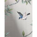 Chinoiserie Hand painted wallpaper on Slub Silk