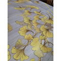 Hand painted Ginkgo leaf silk Wallpaper with partial embroidered