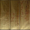 Hand Painted Plum Blossom Gold Gilded Paper Wallpaper For Hotels