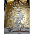 Chinoiserie handpainted wallpaper gold metallic gilded on silk