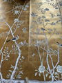 Chinoiserie Handpainted Wallpaper On Gold Metallic With Antiques