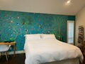 Palm Chinoiserie Handpainted Wallpaper On Xuan Paper for Bedroom