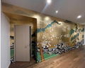 Bamboo&River hand painted wallpaper on