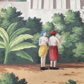 Panoramic hand painted wallpaper for restaurant - Early Views of India 2