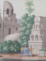 Panoramic hand painted wallpaper for home deco - Early Views of India