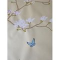 Magnolia Chinoiserie hand painted wallpaper on silk, hand painted artworks