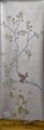 Chinoiserie hand painted wallpaper on silver metallic, Chinoiserie wallpaper