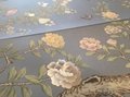 Chinoiserie hand painted wallpaper on sky blue silk, Chinoiserie wallpaper 6